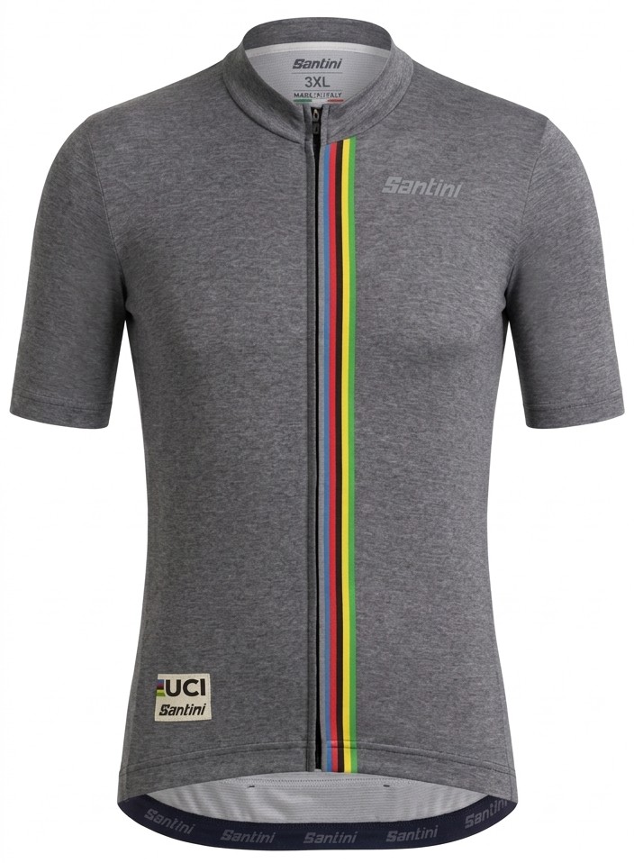 Santini UCI Classic Radtrikot – Meliert Grau